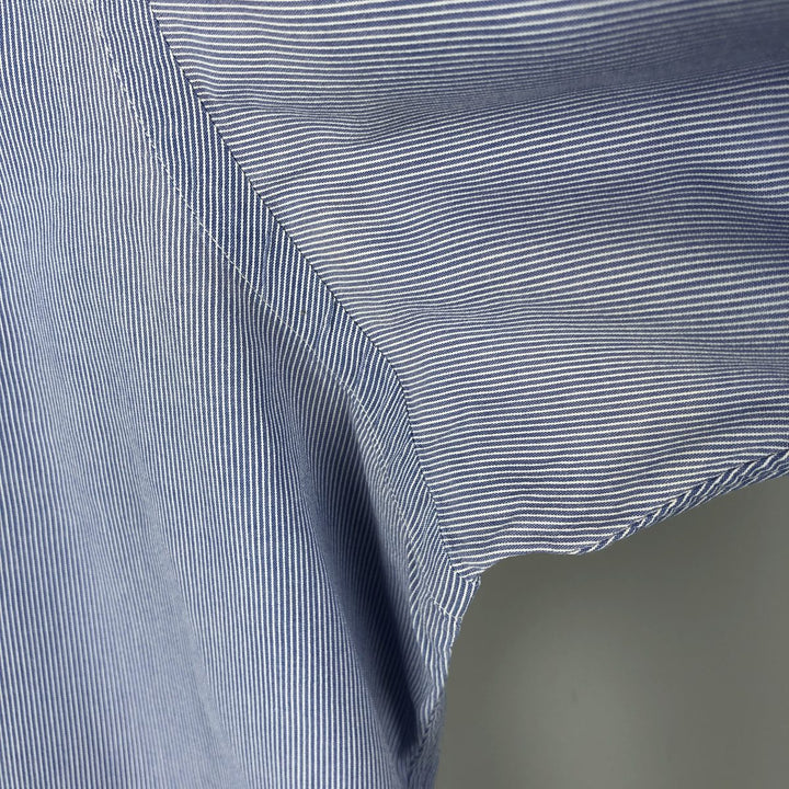 Ralph Lauren YARMOUTH Long Sleeve Button-Down Striped Shirt, Men's XL cotton Blue type light blue Vintage Second Hand