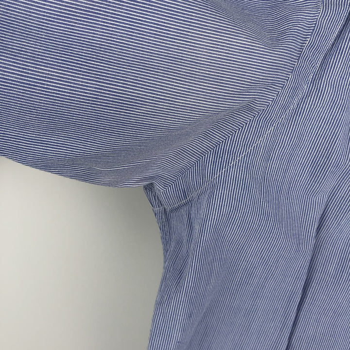 Ralph Lauren YARMOUTH Long Sleeve Button-Down Striped Shirt, Men's XL cotton Blue type light blue Vintage Second Hand