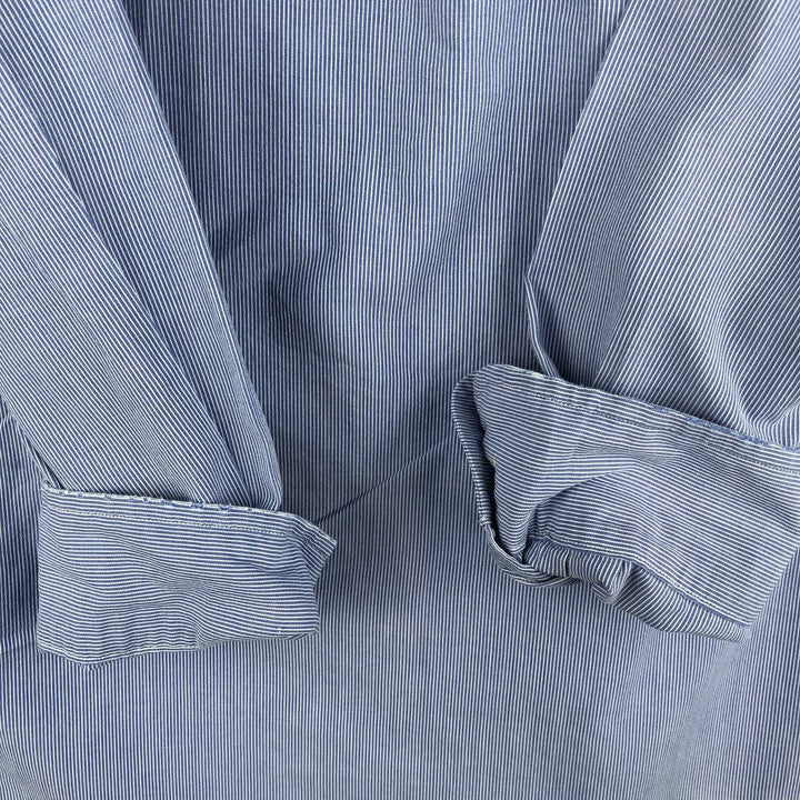 Ralph Lauren YARMOUTH Long Sleeve Button-Down Striped Shirt, Men's XL cotton Blue type light blue Vintage Second Hand