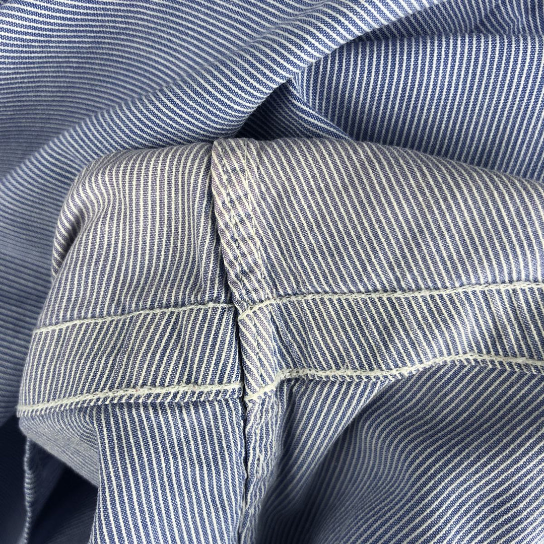 Ralph Lauren YARMOUTH Long Sleeve Button-Down Striped Shirt, Men's XL cotton Blue type light blue Vintage Second Hand