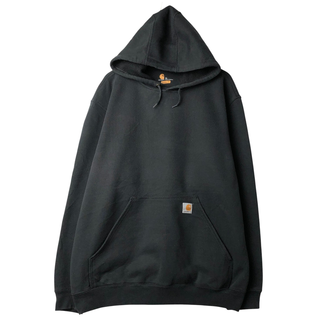 Carhartt ORIGINAL FIT sweatshirt pullover hoodie, men's XL size cotton black type Vintage Second Hand