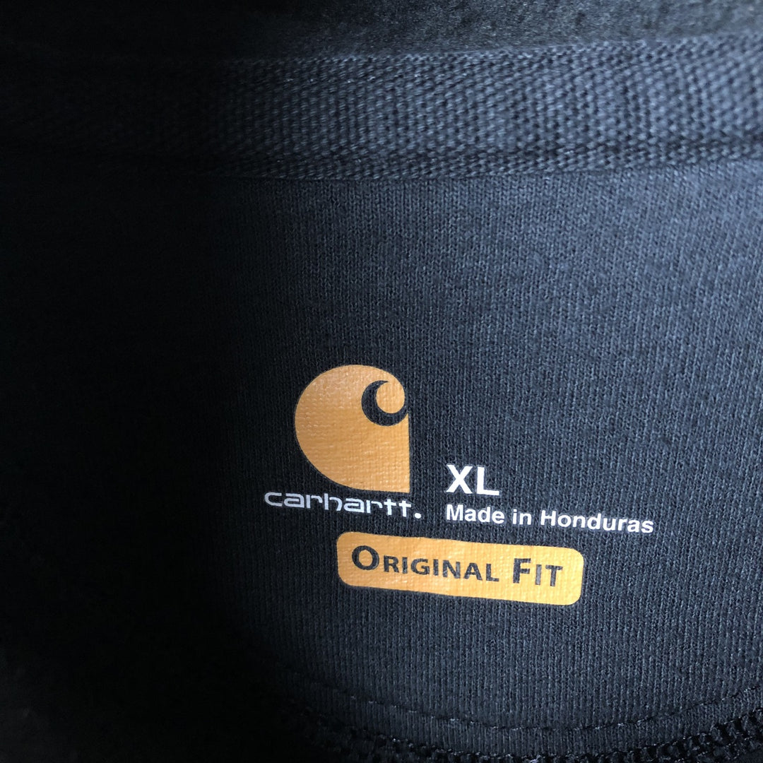 Carhartt ORIGINAL FIT sweatshirt pullover hoodie, men's XL size cotton black type Vintage Second Hand