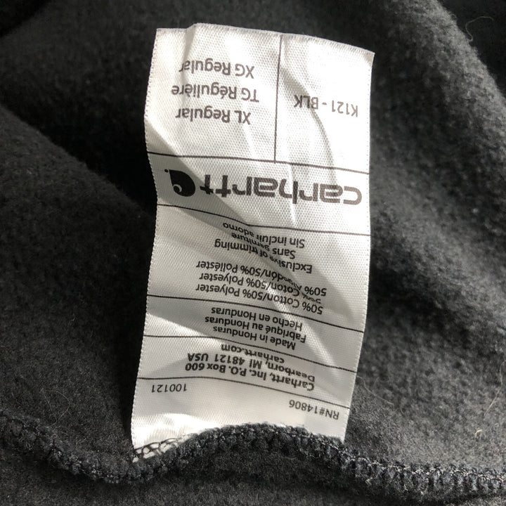 Carhartt ORIGINAL FIT sweatshirt pullover hoodie, men's XL size cotton black type Vintage Second Hand