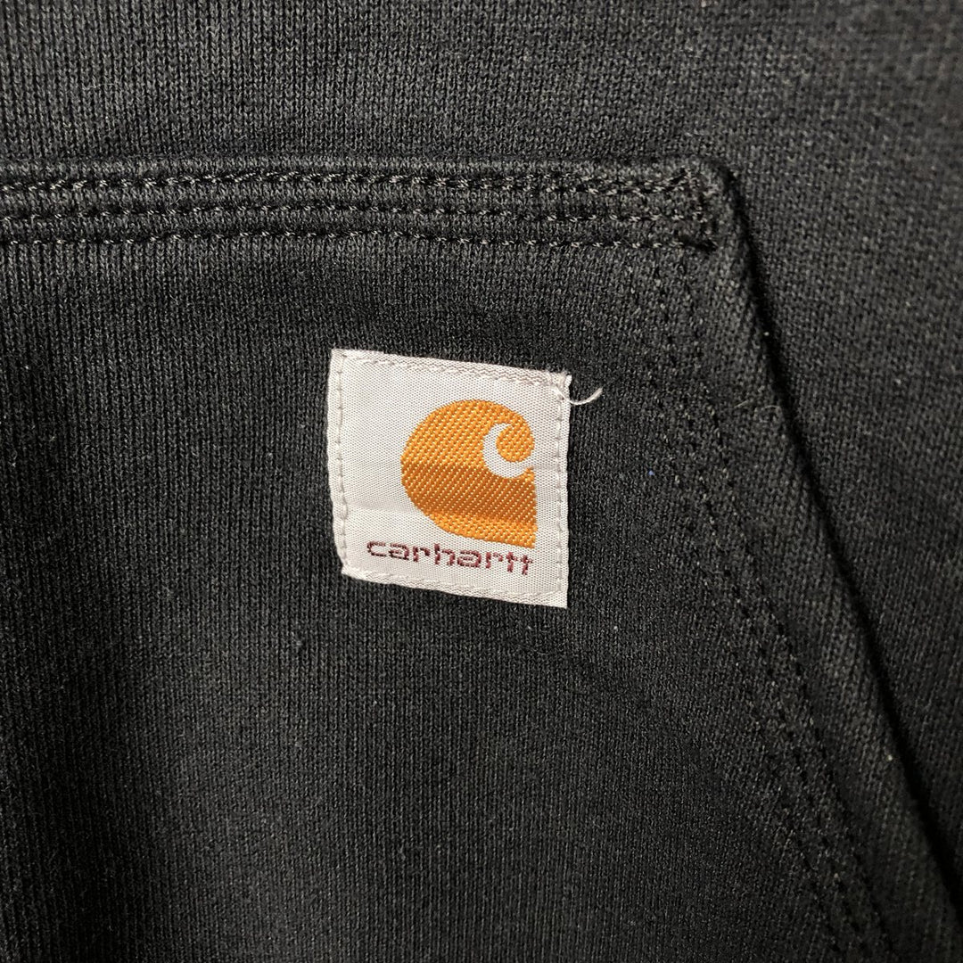 Carhartt ORIGINAL FIT sweatshirt pullover hoodie, men's XL size cotton black type Vintage Second Hand