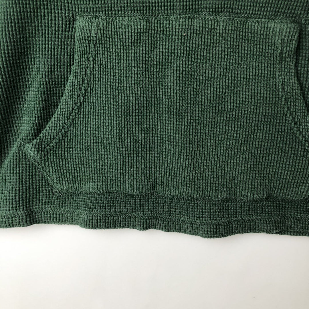 Ralph Lauren POLO RALPH LAUREN Hooded Thermal Long T-Shirt Waffle Men's M cotton Green type dark green Vintage Second Hand