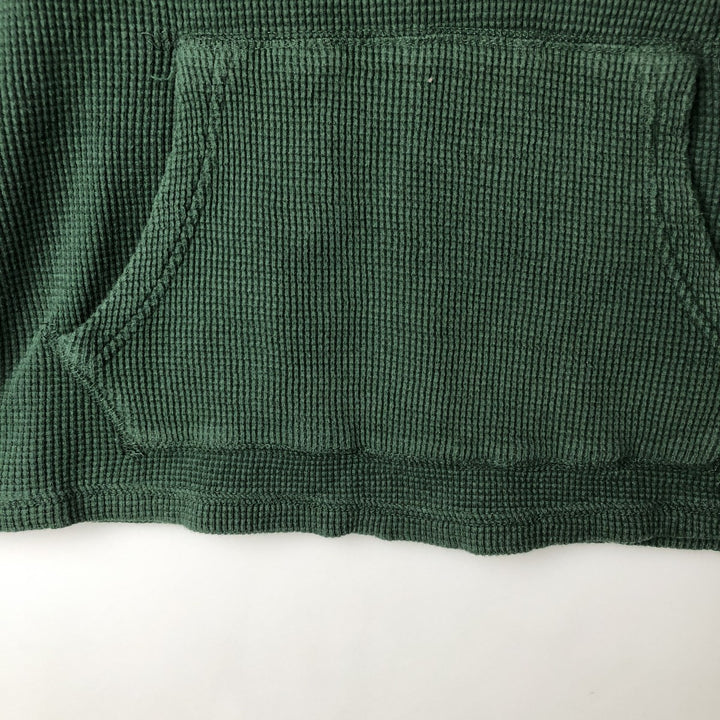 Ralph Lauren POLO RALPH LAUREN Hooded Thermal Long T-Shirt Waffle Men's M cotton Green type dark green Vintage Second Hand