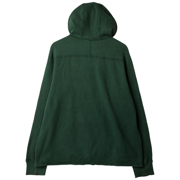 Ralph Lauren POLO RALPH LAUREN Hooded Thermal Long T-shirt Waffle Men's L size cotton Green type dark green Vintage Second Hand