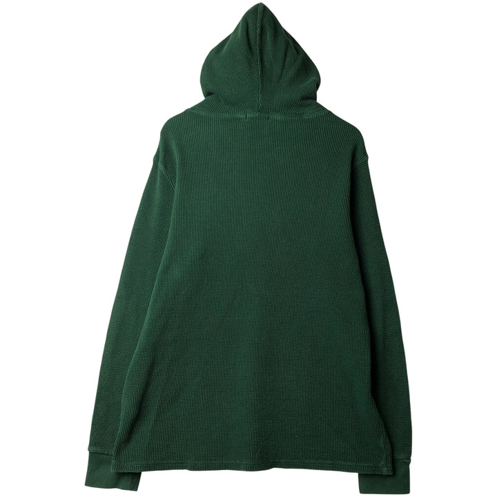 Ralph Lauren POLO RALPH LAUREN Hooded Thermal T-Shirt, Waffle, Men's XL cotton Green type dark green Vintage Second Hand