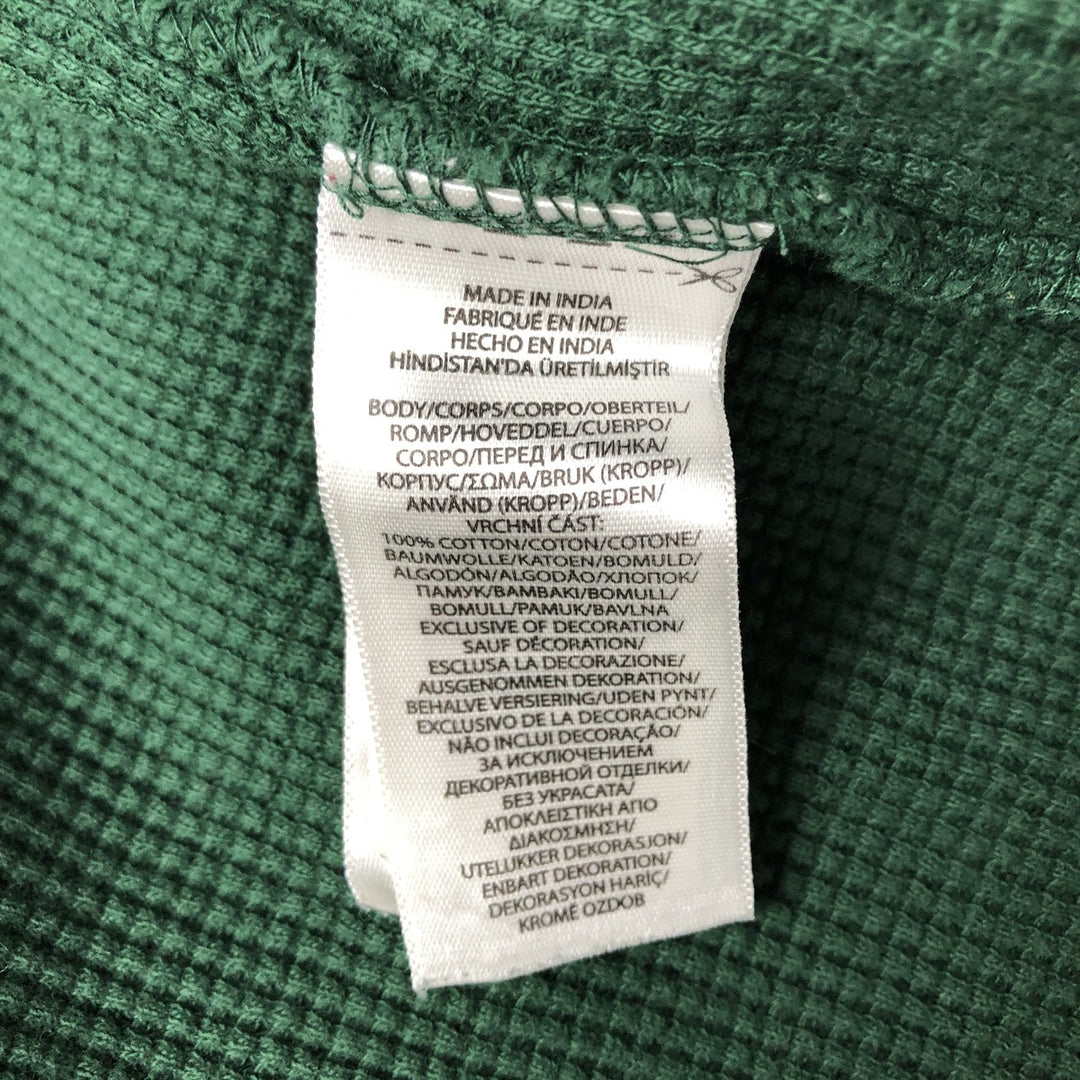 Ralph Lauren POLO RALPH LAUREN Hooded Thermal T-Shirt, Waffle, Men's XL cotton Green type dark green Vintage Second Hand