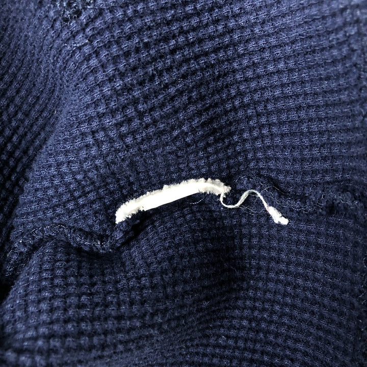 Ralph Lauren POLO RALPH LAUREN Hooded Thermal T-Shirt, Waffle, Men's Size Small unclear navy blue type Vintage Second Hand