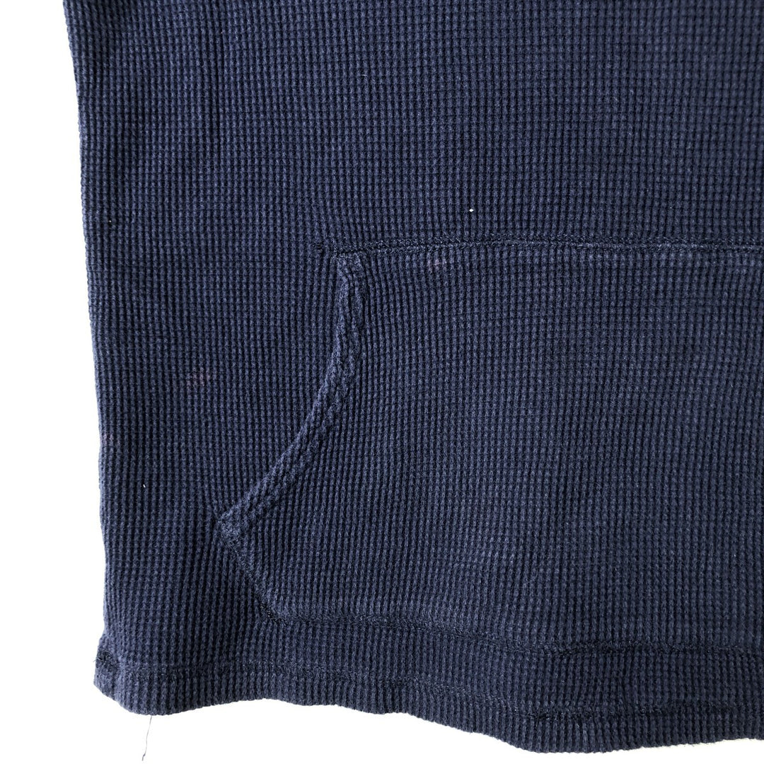 Ralph Lauren POLO RALPH LAUREN Hooded Thermal T-Shirt, Waffle, Men's Size Small unclear navy blue type Vintage Second Hand