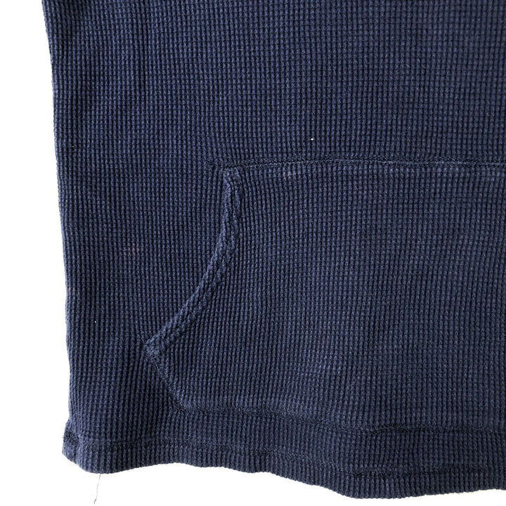 Ralph Lauren POLO RALPH LAUREN Hooded Thermal T-Shirt, Waffle, Men's Size Small unclear navy blue type Vintage Second Hand