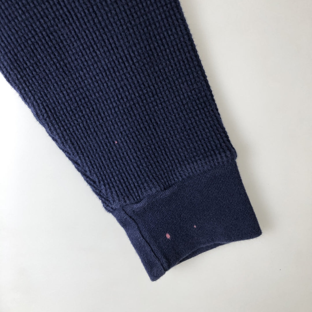 Ralph Lauren POLO RALPH LAUREN Hooded Thermal T-Shirt, Waffle, Men's Size Small unclear navy blue type Vintage Second Hand