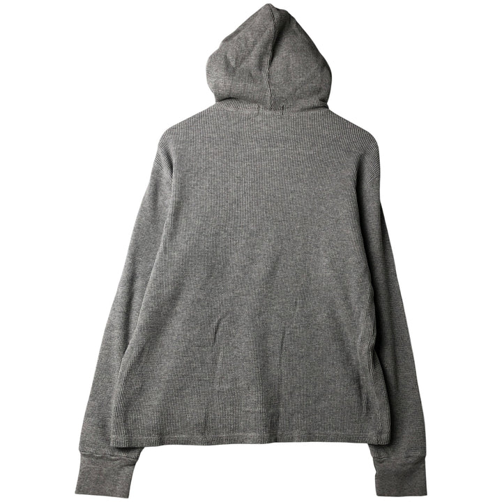 Ralph Lauren POLO RALPH LAUREN Hooded Thermal Long T-shirt Waffle Men's L size cotton gray type Vintage Second Hand
