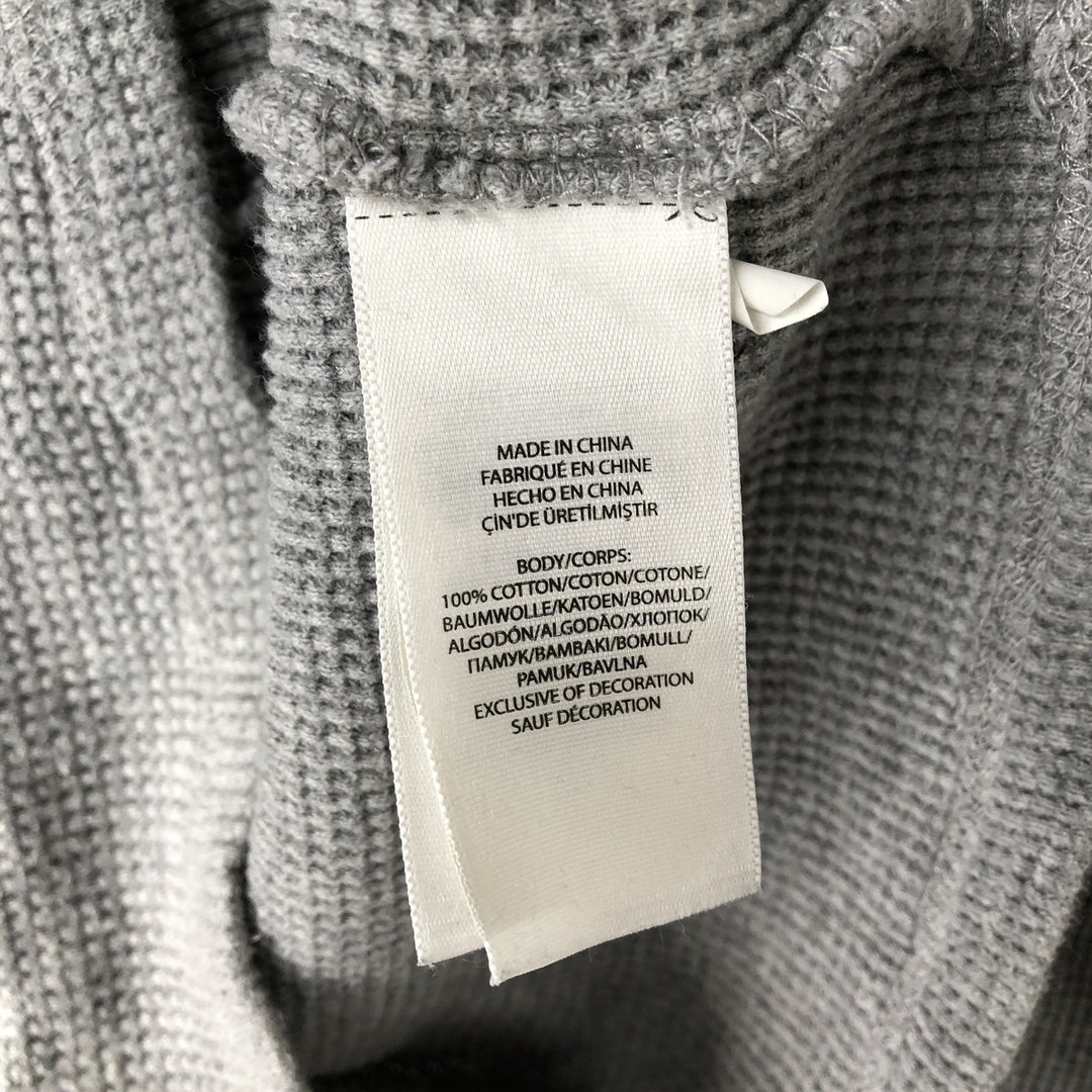 Ralph Lauren POLO RALPH LAUREN Hooded Thermal Long T-shirt Waffle Men's L size cotton gray type Vintage Second Hand