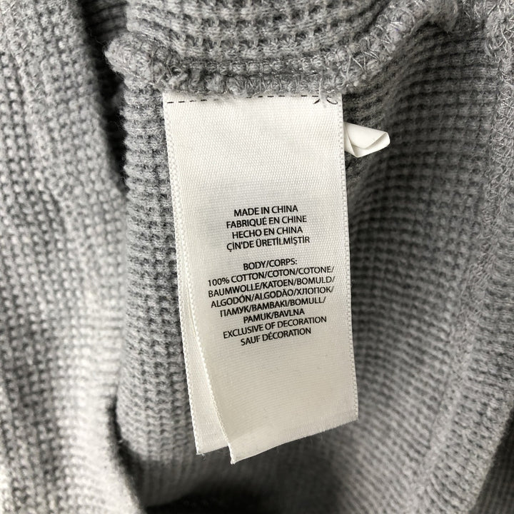 Ralph Lauren POLO RALPH LAUREN Hooded Thermal Long T-shirt Waffle Men's L size cotton gray type Vintage Second Hand