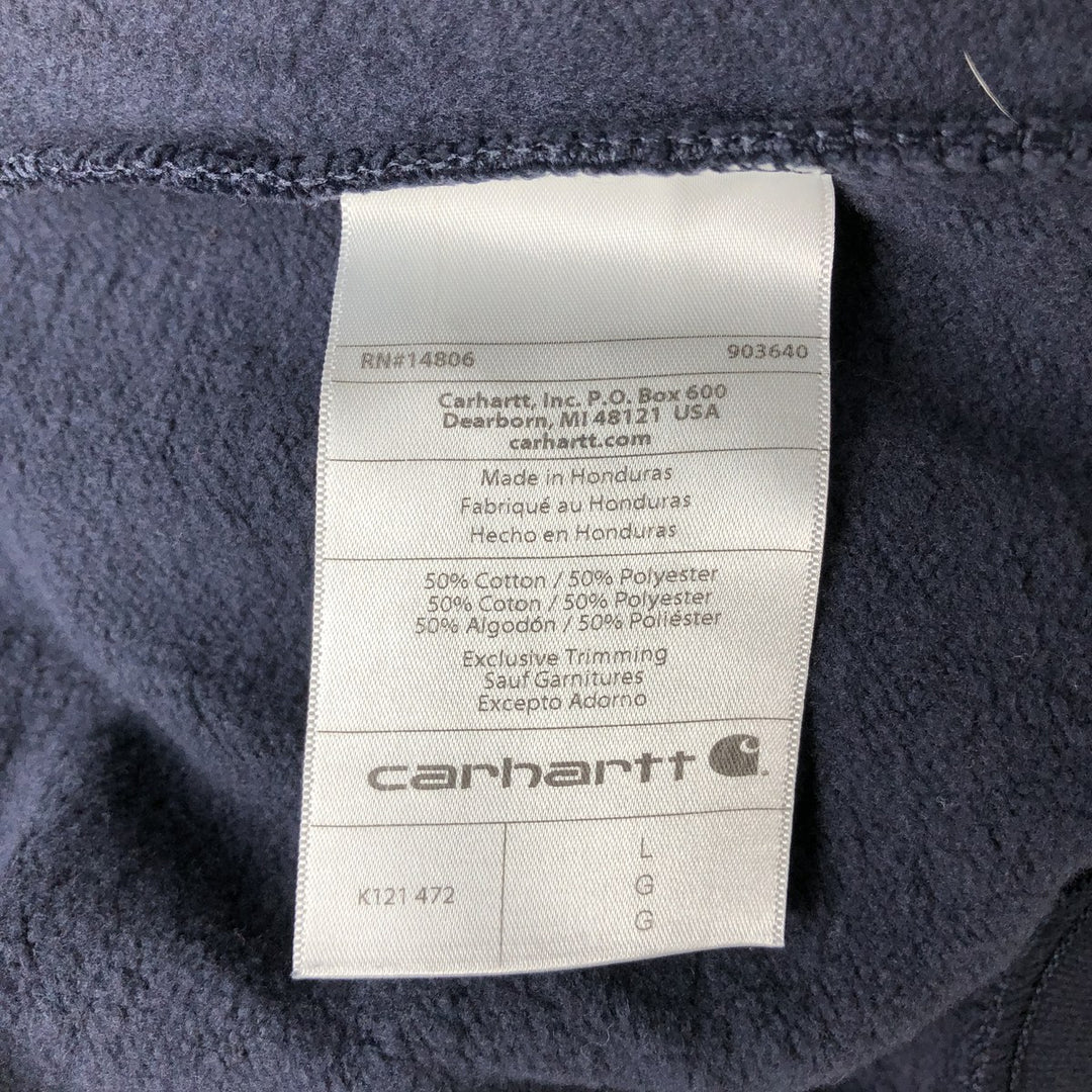 Carhartt Loose Fit ML Custom Advertising Pullover Hoodie, Men's Size L cotton Navy blue Vintage Second Hand