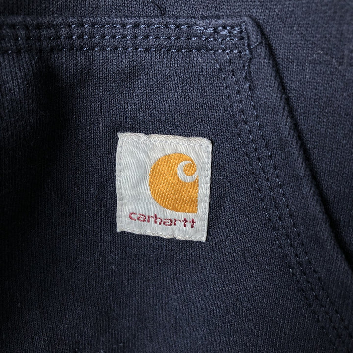 Carhartt Loose Fit ML Custom Advertising Pullover Hoodie, Men's Size L cotton Navy blue Vintage Second Hand
