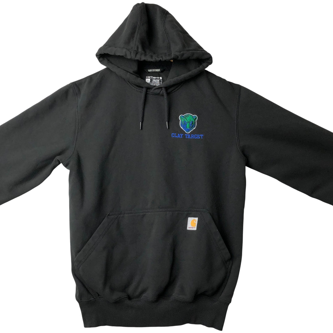 Carhartt Loose Fit College Character Sweatshirt Pullover Hoodie, Men's Size Small cotton black type Vintage Second Hand