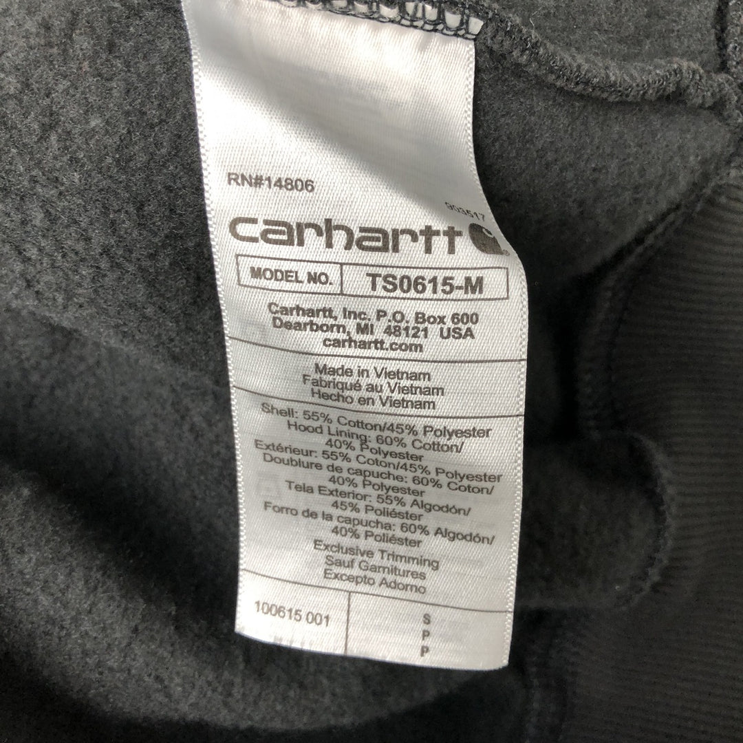 Carhartt Loose Fit College Character Sweatshirt Pullover Hoodie, Men's Size Small cotton black type Vintage Second Hand