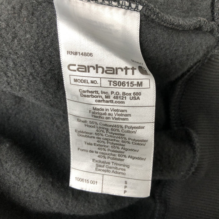 Carhartt Loose Fit College Character Sweatshirt Pullover Hoodie, Men's Size Small cotton black type Vintage Second Hand