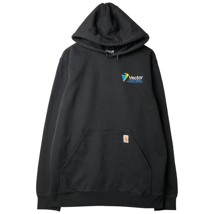 Carhartt Loose Fit Vector Advertising Pullover Hoodie, Men's Size L cotton black type Vintage Second Hand