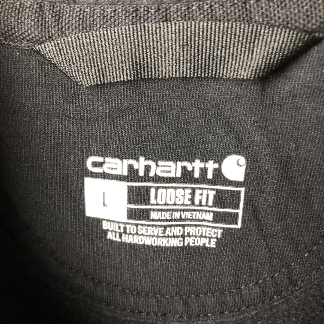 Carhartt Loose Fit Vector Advertising Pullover Hoodie, Men's Size L cotton black type Vintage Second Hand