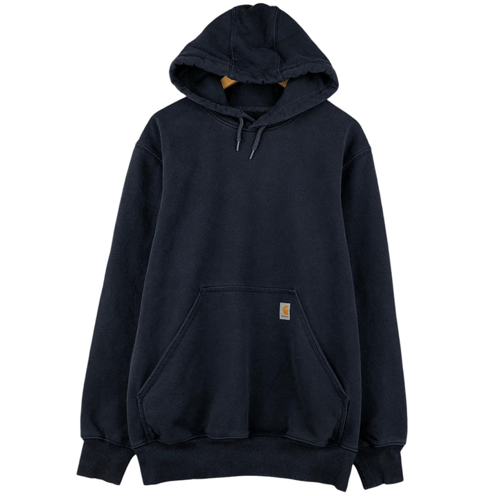 Carhartt ORIGINAL FIT sweatshirt pullover hoodie, men's size M cotton navy blue type Vintage Second Hand