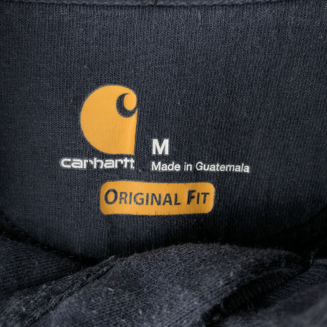 Carhartt ORIGINAL FIT sweatshirt pullover hoodie, men's size M cotton navy blue type Vintage Second Hand