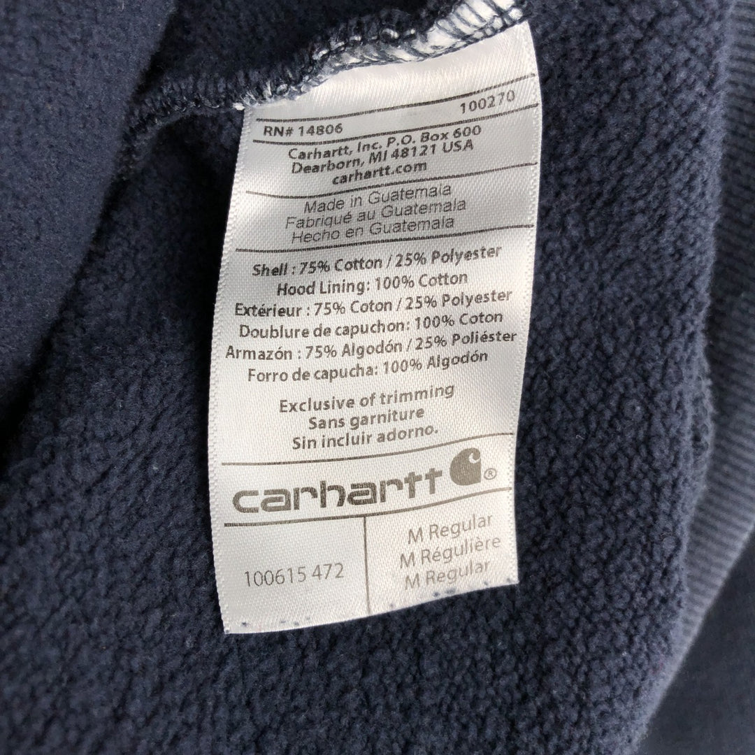 Carhartt ORIGINAL FIT sweatshirt pullover hoodie, men's size M cotton navy blue type Vintage Second Hand