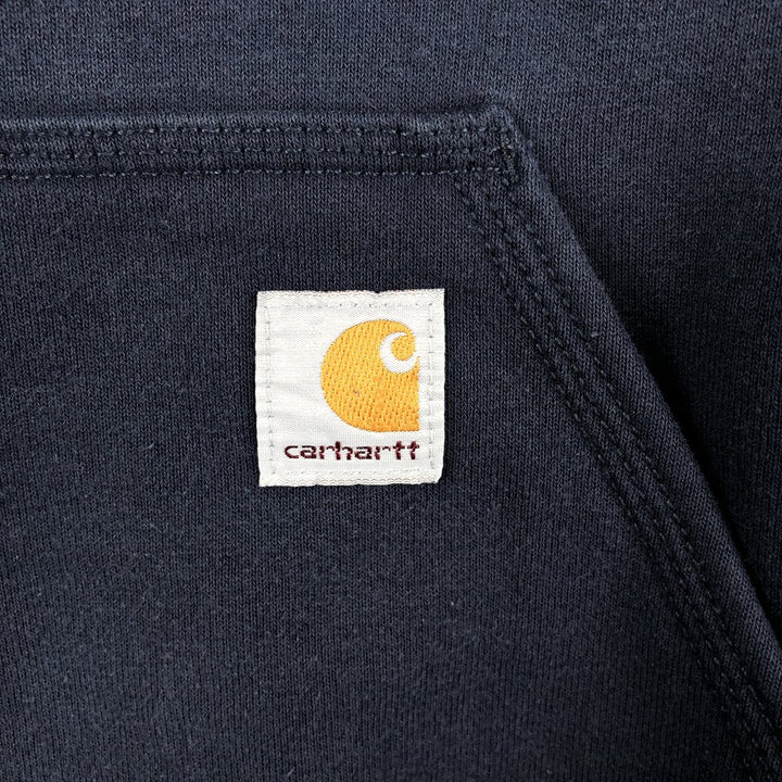 Carhartt ORIGINAL FIT sweatshirt pullover hoodie, men's size M cotton navy blue type Vintage Second Hand