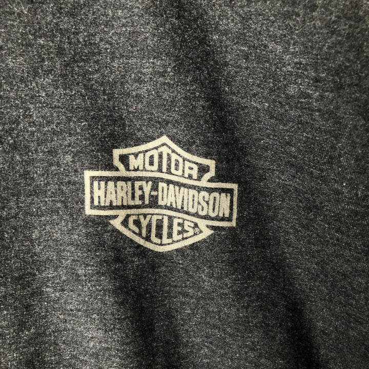Harley-Davidson Men's Full-Zip Hoodie (XL) cotton gray type Vintage Second Hand