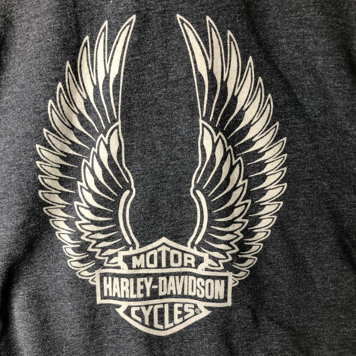Harley-Davidson Men's Full-Zip Hoodie (XL) cotton gray type Vintage Second Hand