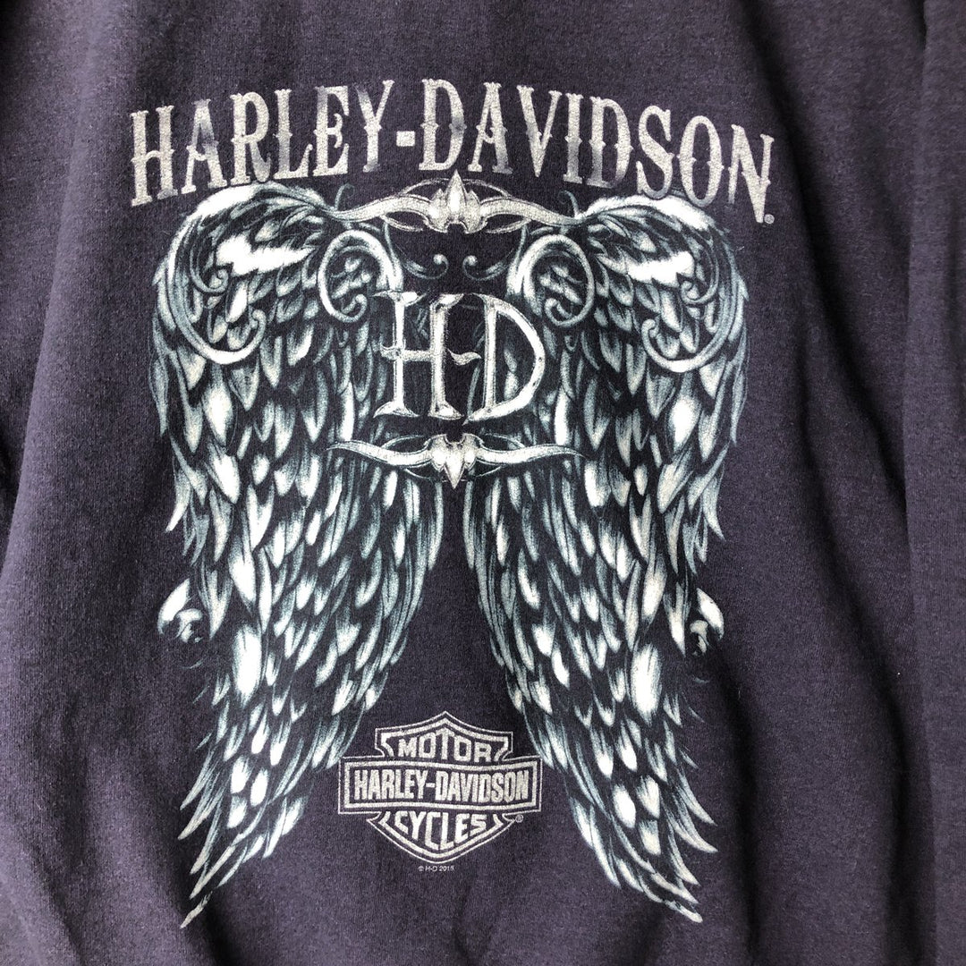 2000'S Harley-Davidson Full-Zip Hoodie, Men's XXL cotton navy blue type Vintage Second Hand