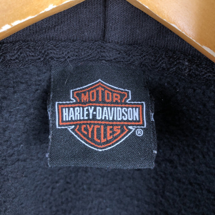 Harley-Davidson Full-Zip Hoodie, Men's Size Small cotton black type Vintage Second Hand