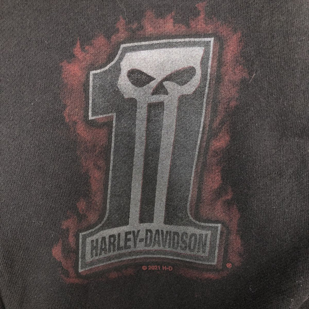 Harley-Davidson Full-Zip Hoodie, Men's Size Small cotton black type Vintage Second Hand