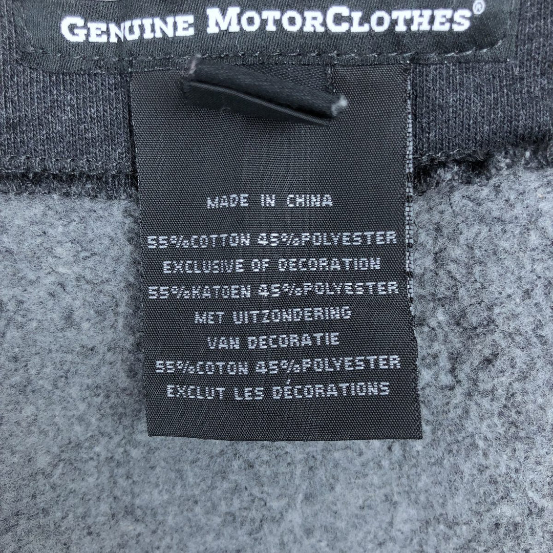 Harley-Davidson Skull Pattern Full-Zip Hoodie, Men's Size L cotton black type Vintage Second Hand
