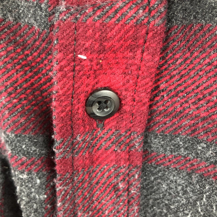ORVIS Long Sleeve Heavy Flannel Check Shirt, Men's XL cotton red type Vintage Second Hand