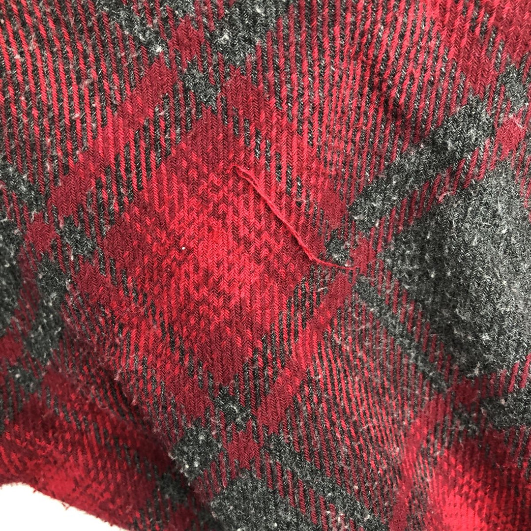 ORVIS Long Sleeve Heavy Flannel Check Shirt, Men's XL cotton red type Vintage Second Hand