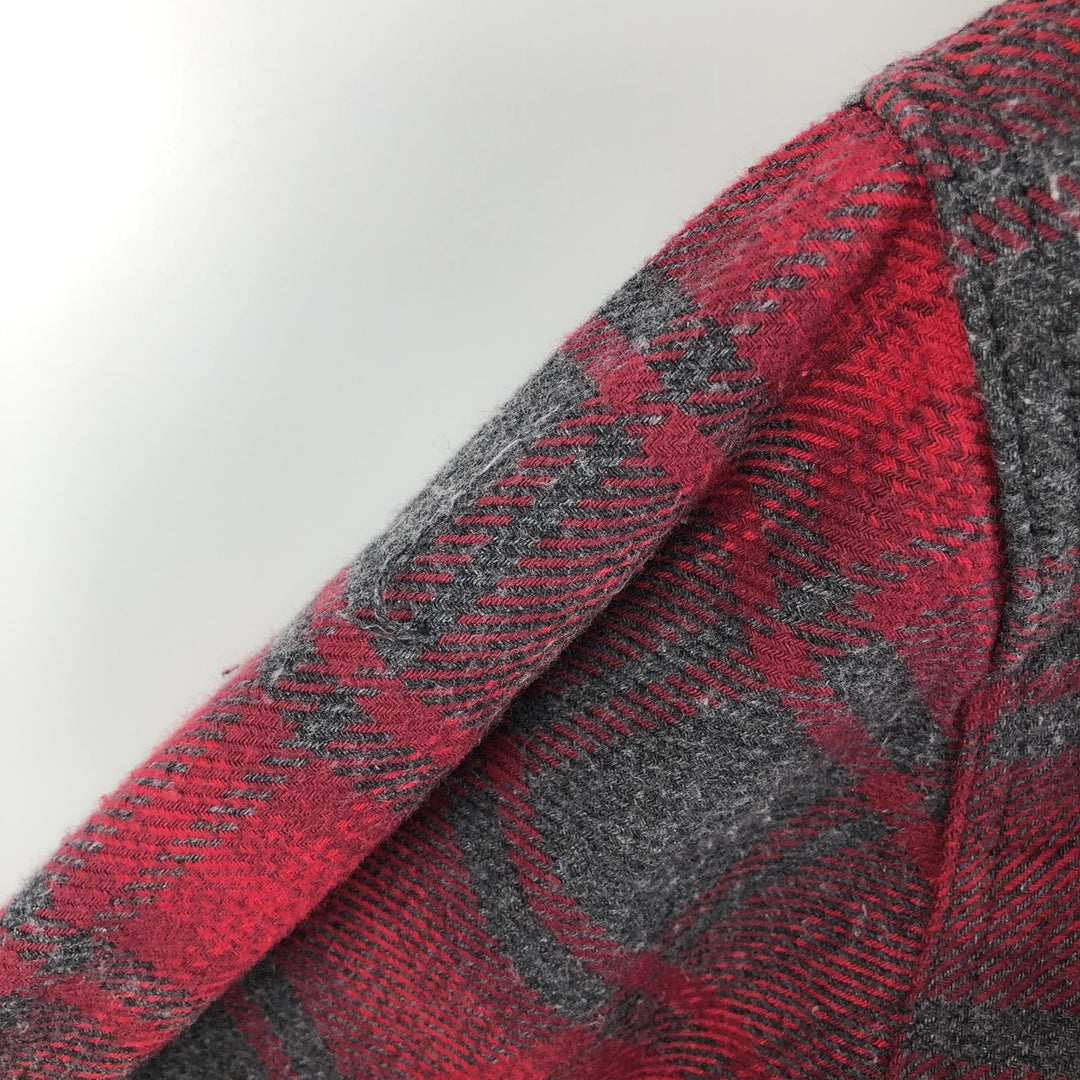 ORVIS Long Sleeve Heavy Flannel Check Shirt, Men's XL cotton red type Vintage Second Hand