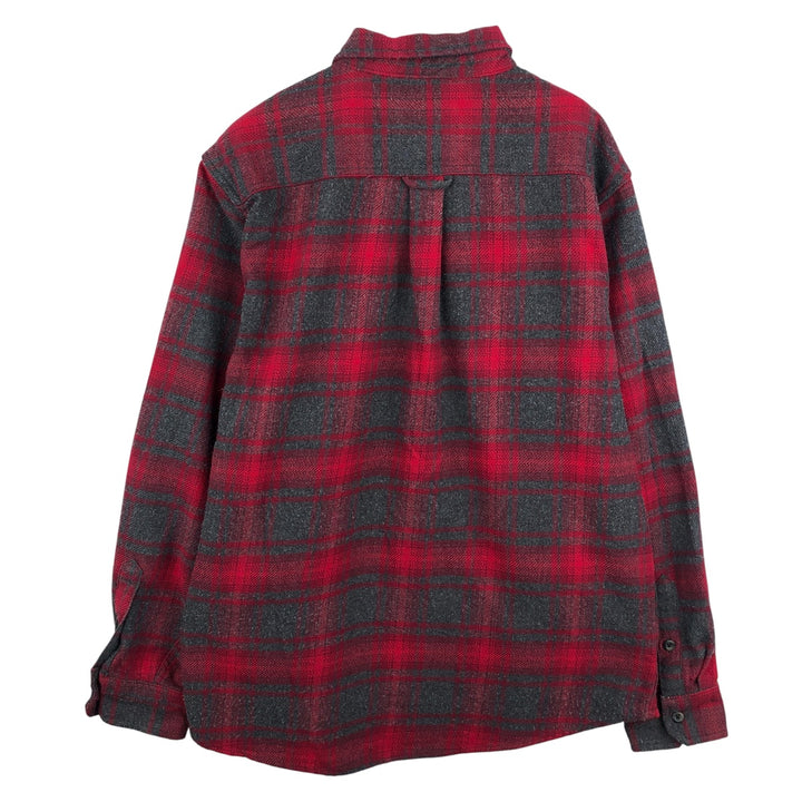 ORVIS Long Sleeve Heavy Flannel Check Shirt, Men's XL cotton red type Vintage Second Hand