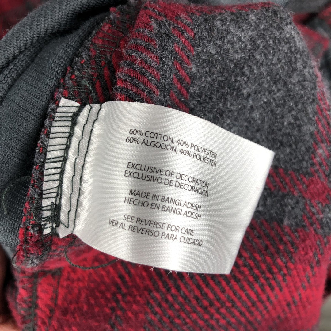 ORVIS Long Sleeve Heavy Flannel Check Shirt, Men's XL cotton red type Vintage Second Hand