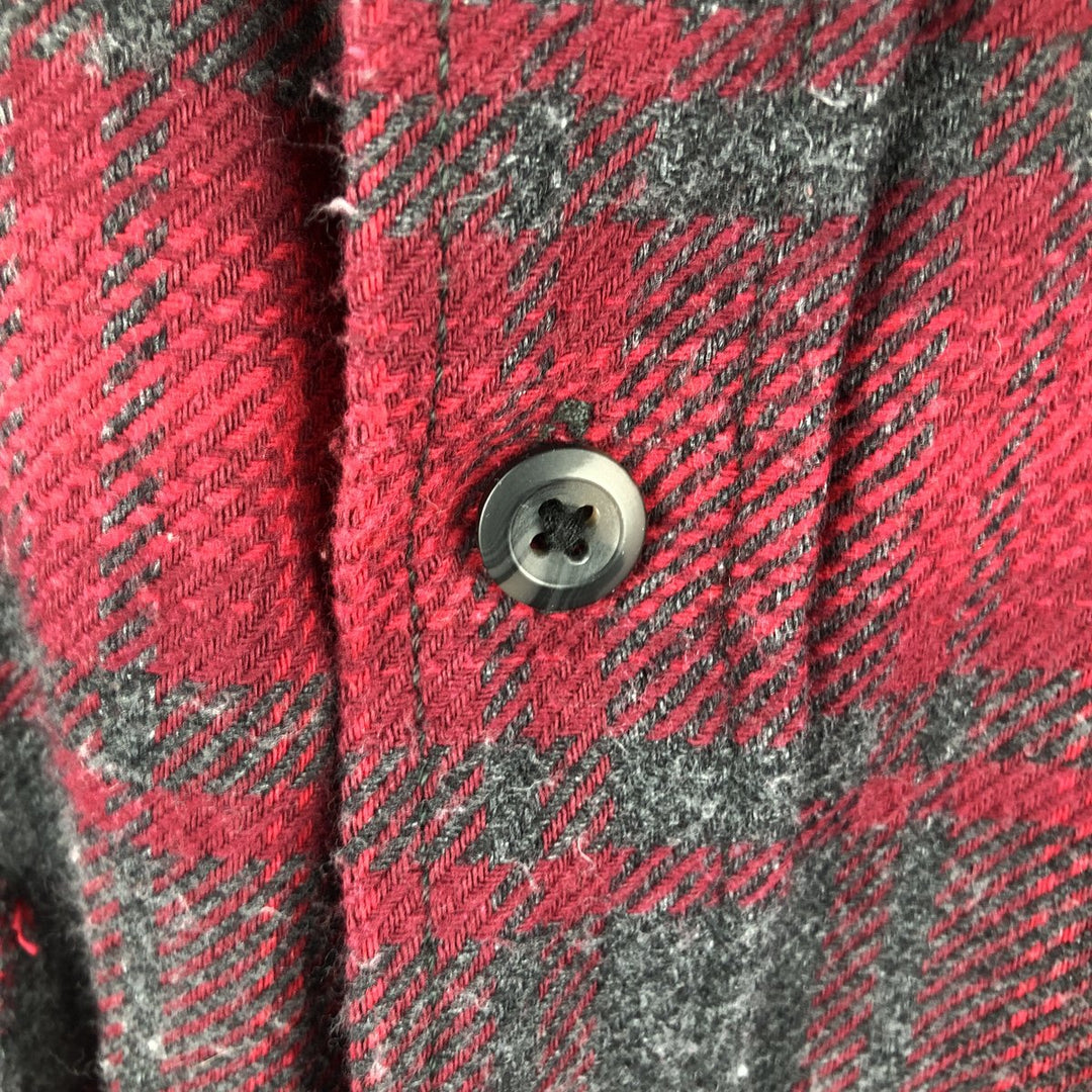 ORVIS Long Sleeve Heavy Flannel Check Shirt, Men's XL cotton red type Vintage Second Hand