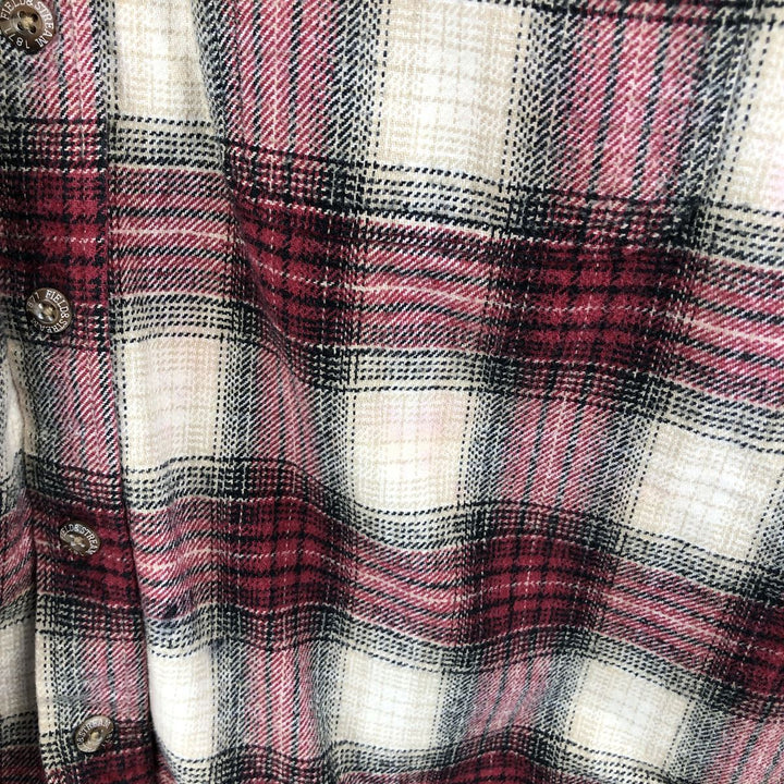 Field and Stream FIELD AND STREAM Ombre Check Long Sleeve Heavy Flannel Check Shirt Men's Size L unclear red type Vintage Second Hand