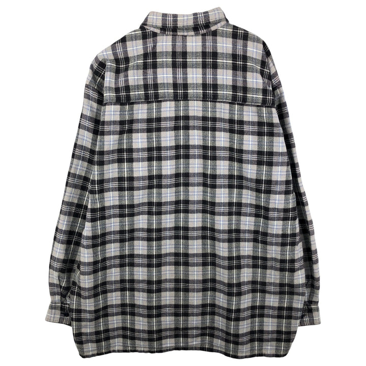 Levi's DRY GOODS Long Sleeve Heavy Flannel Check Shirt, Men's Size XL cotton Charcoal Vintage Second Hand