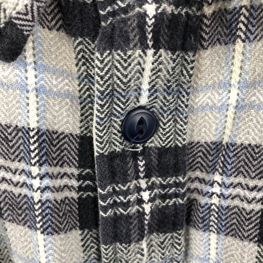 Levi's DRY GOODS Long Sleeve Heavy Flannel Check Shirt, Men's Size XL cotton Charcoal Vintage Second Hand