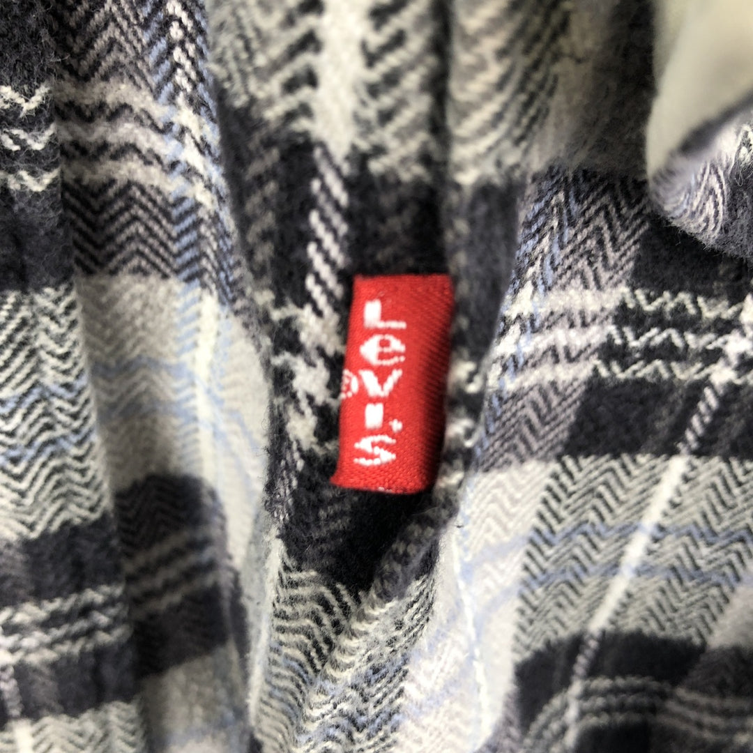 Levi's DRY GOODS Long Sleeve Heavy Flannel Check Shirt, Men's Size XL cotton Charcoal Vintage Second Hand