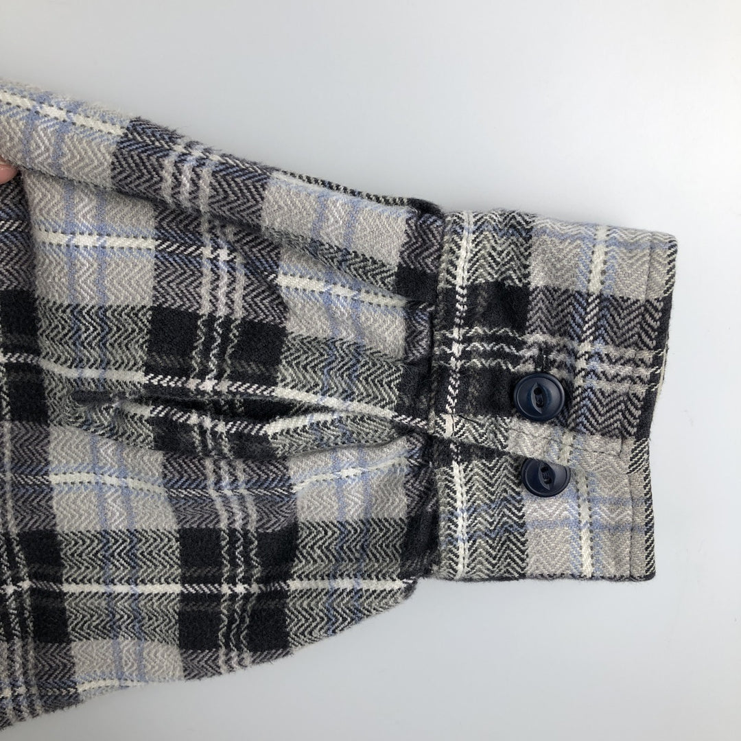 Levi's DRY GOODS Long Sleeve Heavy Flannel Check Shirt, Men's Size XL cotton Charcoal Vintage Second Hand