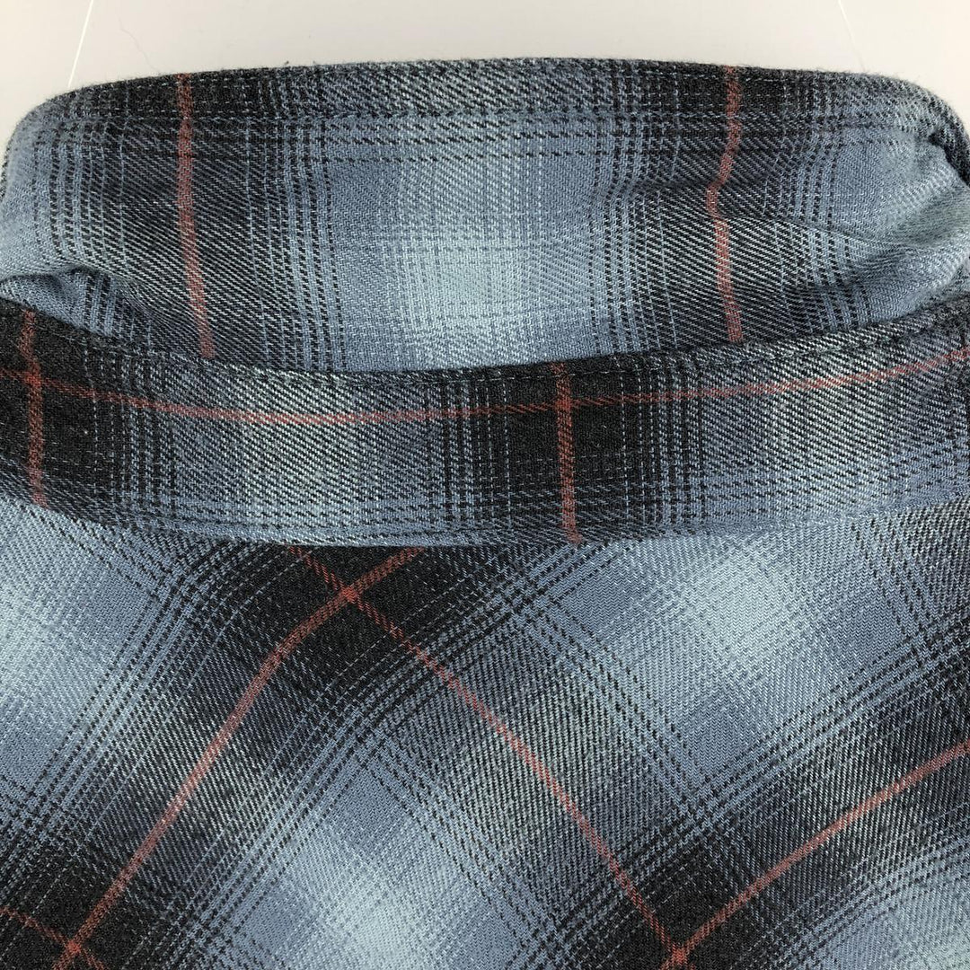 Carhartt Relaxed Fit Ombre Check Long Sleeve Flannel Check Shirt, Men's XL cotton blue type Vintage Second Hand