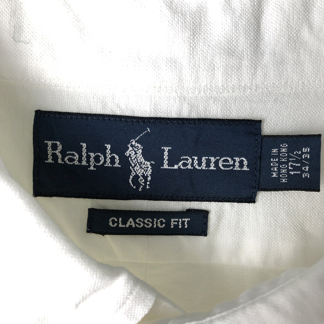 Ralph Lauren Classic Fit Long Sleeve Button Down Shirt Men's XL cotton white type Vintage Second Hand